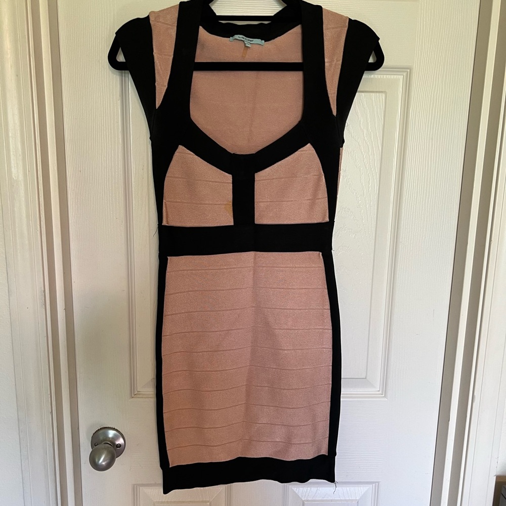 Chic Black and Pink Mini Dress
